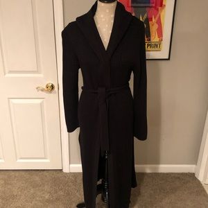 Duster JCrew women’s sweater with tie